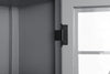 Athena Curio Cabinet - Grey - Traditional style Accent Cabinet in Grey Medium Density Fibreboard (MDF)