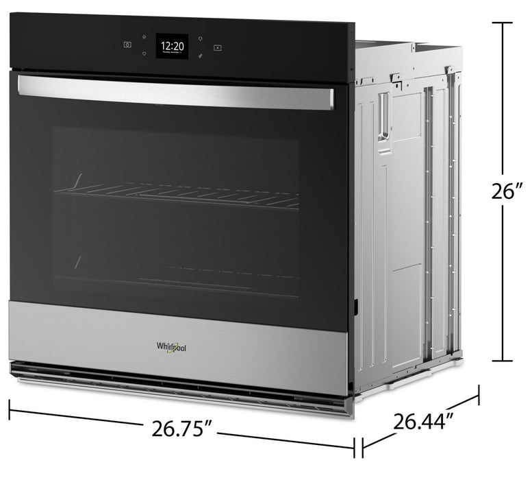 Whirlpool 27\" 4.3 Cu. Ft. Electric Single Wall Oven with Air Fry - Fingerprint Resistant Stainless Steel - WOES5027LZ