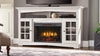 Huntley 59" Electric Fireplace TV Stand with Storage and Cable Management for TVs up to 65"- White|Meuble pour téléviseur Huntley de 59 po avec foyer électrique, rangement et système de gestion des câbles pour téléviseurs jusqu’à 65 po - blanc