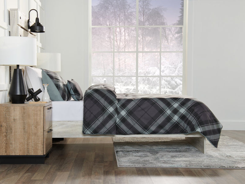 William 4-Piece Full/Queen Comforter Set - Grey
