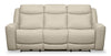 Scott Living Prescott 88.5\" Genuine Leather Power Reclining Sofa with Power Headrests - Platinum Grey
