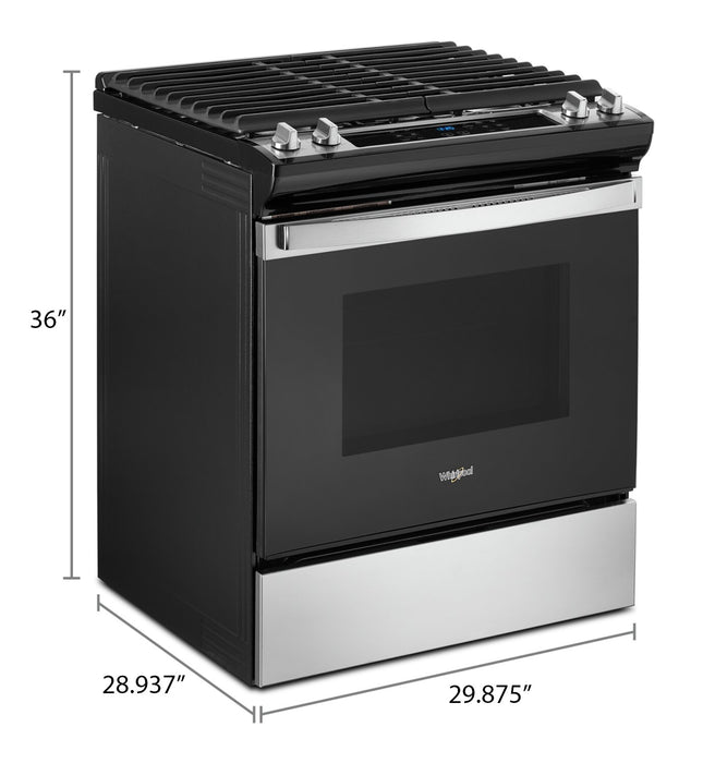 Whirlpool 5 Cu. Ft. Gas Range with Self-Clean - Stainless Steel - WEG515S0LS