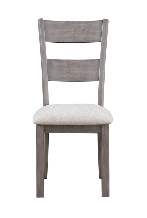 Krew 7pc Dining Set with Table & 6 Chairs, Melamine, 60\"W - Grey