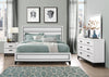 Kate King Bed - White - Contemporary style Bed in White Asian Hardwood, Medium Density Fibreboard (MDF), Plywood