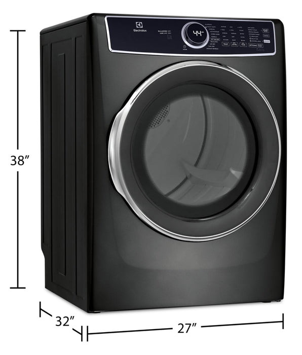 Electrolux 8 Cu. Ft. Gas Dryer with Steam - Titanium - Stackable - ELFG7537AT