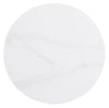 Kort & Co. Nico 22" Modern Oval End Table - White Sinetered Stone with Dark Grey Metal Legs|Table de bout ovale moderne Nico de Kort & Co. de 22 po - pierre frittée blanche avec pattes en métal gris foncé