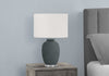 24" Blue with Silver Base Ceramic Table Lamp|Lampe de table de 24 po en céramique bleue avec base argentée