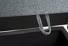 Evolve Linen-Look Fabric Ottoman - Charcoal 