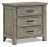 Levi Bedside 3-Drawer Dresser, 30"W x 30"H, Wood - Drift Grey