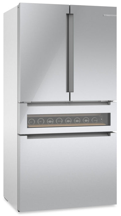 Bosch 800 Series 36\" 20.5 Cu. Ft. Smart French Door Refrigerator with Dual Compressor - Stainless