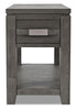 Bronx Chairside Table - Grey - Contemporary style End Table in Grey Metal