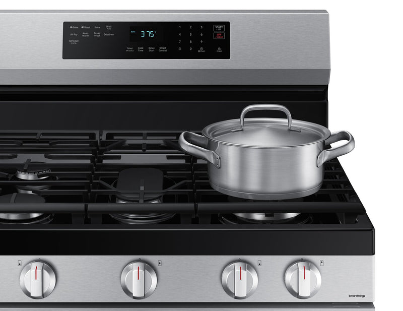 Samsung 6 Cu. Ft. Smart Gas Free Standing Range with Air Fry - Stainless Steel - NX60A6511SS/AA