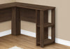 Eason 47" L-Shaped Office Desk with Shelf - Walnut|Bureau en forme de L Eason de 47 po avec tablette - noyer