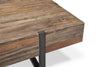 Manchester 54" Modern Sofa Table with Storage and Shelf - Brown Wood with Iron Base|Table de salon moderne Manchester de 54 po avec rangement et tablette - bois brun avec base en fer