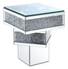 Rosie End Table  - Glam style End Table in Silver Medium Density Fibreboard (MDF)