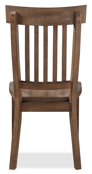 Cedar Dining Chair, Pine Wood, Slat Back - Brown