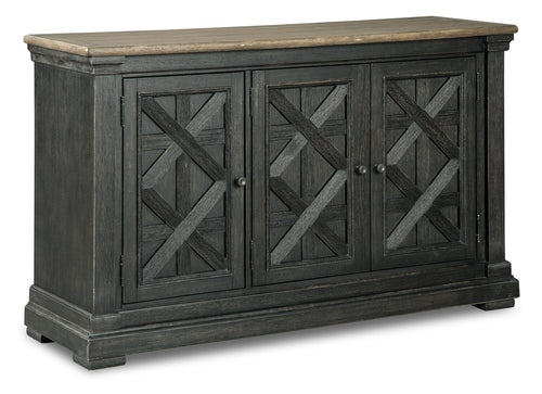 Isla Dining Server with Storage, 57.8"W - Rustic Black 