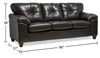 Addison Leath-Aire Sofa - Blackberry 