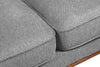 Kassia Linen-Look Loveseat - Grey 