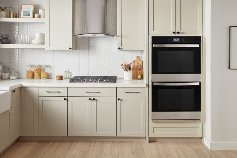 Whirlpool 30\" 10 Cu. Ft. Electric Double Wall Oven with True Convection - Fingerprint Resistant Stainless Steel - WOED7030PZ