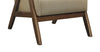 Kyra Linen-Look Fabric Accent Chair - Taupe 