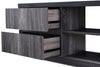 Rhys 70" TV Stand with TV Mount - Contemporary style TV Stand in Distressed grey Glass, Medium Density Fibreboard (MDF)