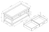 Kort & Co. Logan 47.25" Traditional Coffee Table with Storage and Shelf - White and Walnut Oak |Table à café traditionnelle Logan de Kort & Co. de 47,25 po avec rangement et tablette - blanche et chêne noyer