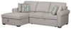 Scott Living Haven 2-Piece Left-Facing Chenille Fabric Sleeper Sectional with Storage Chaise - Grey | Sofa-lit sectionnel de gauche Haven de Scott Living 2 pièces en tissu de chenille avec fauteuil long de rangement - gris