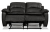 Chandler Leath-Aire Reclining Loveseat - Grey  