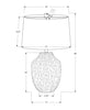 26" Cream Textured Ceramic Table Lamp|Lampe de table de 26 po en céramique texturée crème