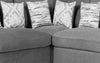 Scott Living Evolve Modular 4-Piece Linen-Look Fabric Sectional with Feather Down Cushions - Charcoal Grey | Sofa sectionnel modulaire Evolve de Scott Living 4 pièces en tissu d’apparence lin avec coussins en duvet et plumes - gris anthracite