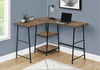 Evlin 42" L-Shaped Office Desk with Shelves - Brown|Bureau en forme de L Evlin de 42 po à tablettes - brun
