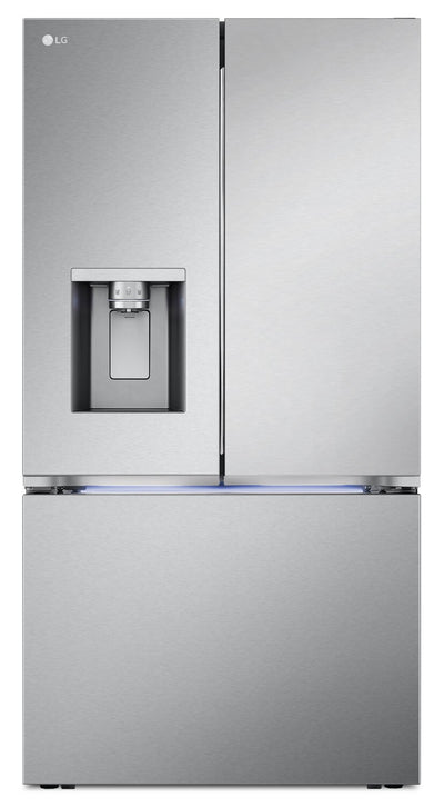 LG 36" 31 Cu. Ft. French-Door Standard-Depth MAX™ Refrigerator - Smudge Proof Stainless Steel - LRYX… | Réfrigérateur LG de 31 pi³ et de 36 po à portes françaises de profondeur standard MAXMC - acier inox…