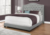 Penelope Linen-Look Fabric Queen Bed - Grey 