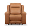 Scott Living Prescott 42.5" Genuine Leather Power Reclining Chair with Power Headrest - Butternut Brown | Fauteuil à inclinaison électrique Prescott de Scott Living de 42,5 po en cuir véritable avec appuie-tête électrique - brun courge musquée