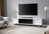 Amelia 89" Modern TV Stand with Storage and Cable Management for TVs up to 100"- White & Black Two |Meuble pour téléviseur moderne Amelia de 89 po avec rangement et système de gestion des câbles pour