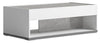 Marla 47.25\" Modern Coffee Table with Shelf - White and Grey with Marble Look