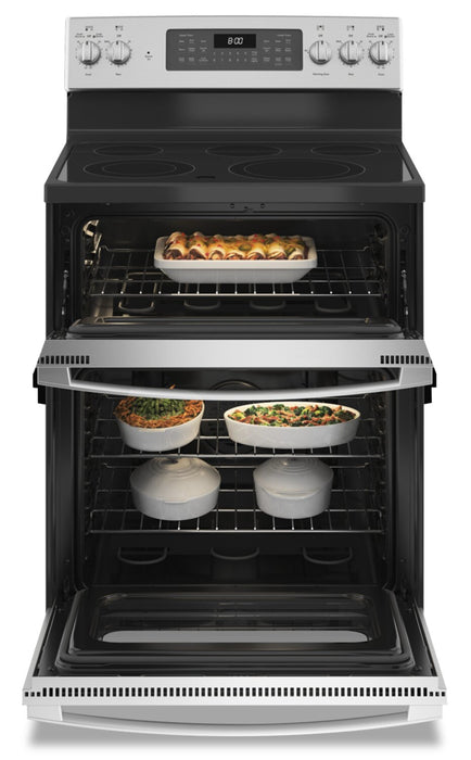 GE 6.6 Cu. Ft. Electric Range with Air Fry and Steam Clean - Stainless Steel - JBS86SPSS