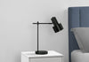 21" Black Metal Desk/Task Lamp with USB Charging|Lampe de travail et de bureau de 21 po en métal noir avec recharge USB