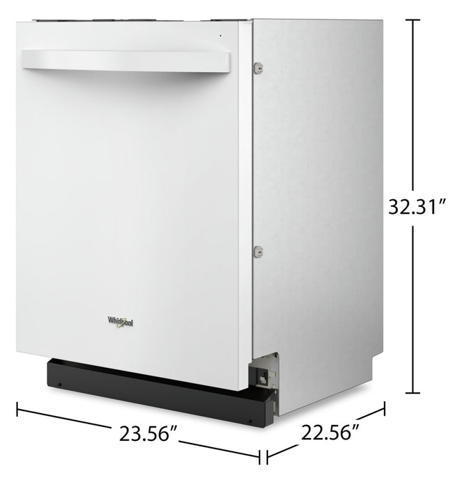 Whirlpool 24\" 44 dBA Built-In Top-Control Dishwasher - White - WDT550SAPW
