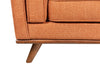 Kassia Linen-Look Sofa - Orange 