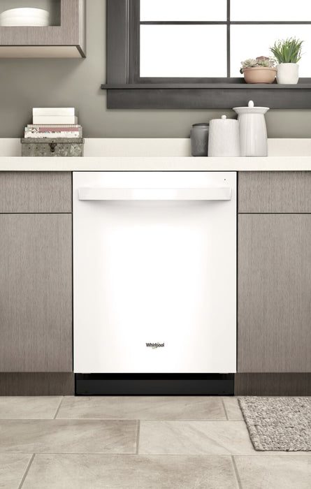 Whirlpool 24\" 44 dBA Built-In Top-Control Dishwasher - White - WDT550SAPW