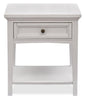 Heron Cove 20" Traditional End Table with Storage and Shelf - White Pine|Table de bout traditionnelle Heron Cove de 20 po avec rangement et tablette - pin blanc