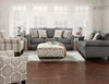 Tula Fabric Accent Ottoman - Twilight 