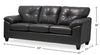 Addison Leath-Aire Sofa - Grey 