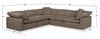 Eclipse 5-Piece Linen-Look Fabric Modular Sectional - Slate 
