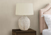 26" Cream Textured Ceramic Table Lamp|Lampe de table de 26 po en céramique texturée crème