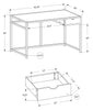 Everly Desk - White Marble-Look 