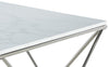 Amanda Coffee Table - Contemporary, Modern style Coffee Table in Carrara Marble Metal
