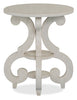 Bronwyn 22" Traditional Round End Table with Shelf - Alabaster Pine with Scroll Design Wood Base|Table de bout ronde traditionnelle Bronwyn de 22 po avec tablette - pin albâtre avec base en bois à volutes